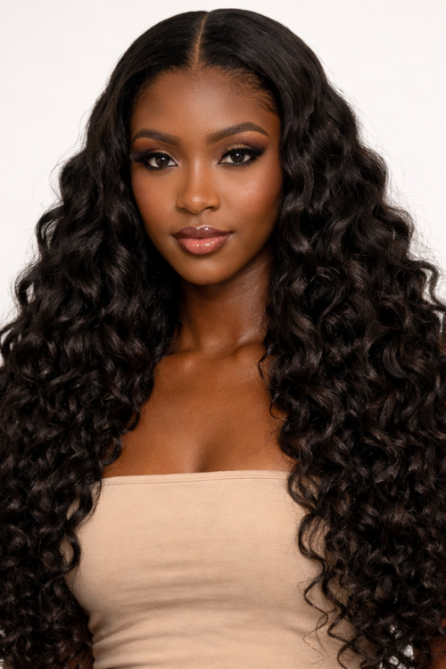 Virgin loose wave curly wig